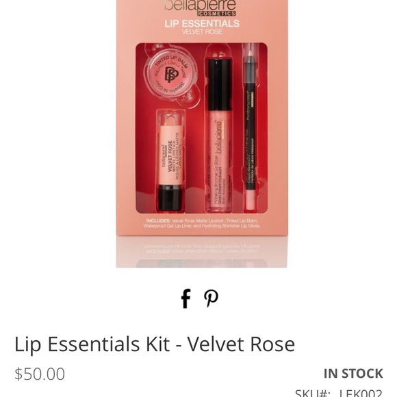 Bellapierre Lip Essentials Set - Velvet Rose New in box Retail $50 - Picture 8 of 8